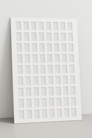 24" x 36" / 72 Window 2" x 3" Canon Ivy Wallet Size Prints Photo Mat | Large Frame